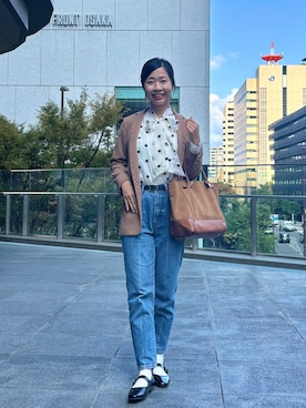 「シアートップス」｜MoonAesilさん（レディース・165cm）の秋コーディネート