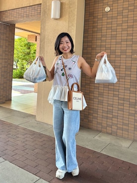 「アイテム（トートバッグ）」を使った、MoonAesilさん（レディース・165cm・30代）の夏コーディネート