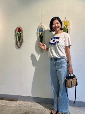「GU（ジーユー）のアイテム」を使った、MoonAesilさん（レディース・165cm）の夏コーディネート