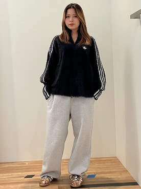 「アイテム（ジャージ）」を使った、MHさん（レディース・163cm）の秋コーディネート