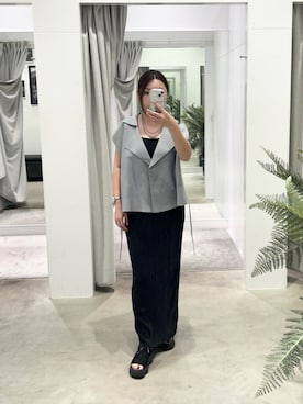 「アイテム（ベスト）」を使った、ITSUMIさん（レディース・153cm・40代）の夏コーディネート