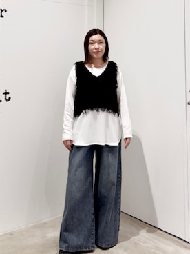 「COLONY 2139（コロニートゥーワンスリーナイン）のアイテム（Tシャツ/カットソー）」を使った、ITSUMIさん（レディース・153cm）の秋コーディネート