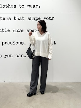 「アイテム（スラックス）」を使った、ITSUMIさん（レディース・153cm・40代）の秋コーディネート