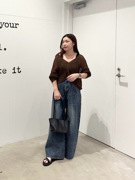 「アイテム（ショルダーバッグ）」を使った、ITSUMIさん（レディース・153cm・40代）の夏コーディネート