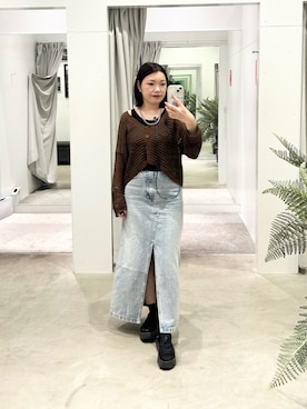 「アイテム（スカート）」を使った、ITSUMIさん（レディース・153cm・40代）の秋コーディネート