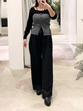 「アイテム（スラックス）」を使った、ITSUMIさん（レディース・153cm・40代）の秋コーディネート