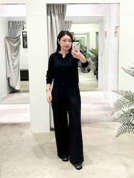 「アイテム（シュシュ）」を使った、ITSUMIさん（レディース・153cm）の秋コーディネート