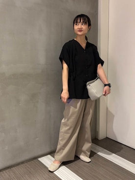「ウェーブ×イエベ秋」｜YOKO  HONDAさん（レディース・152cm）の夏コーディネート