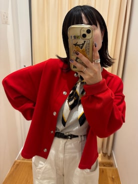 「アイテム（カーディガン/ボレロ）」を使った、YOKO  HONDAさん（レディース・152cm・30代）の秋コーディネート