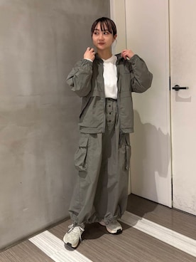 「ウェーブ×イエベ秋」｜「アイテム（ジャケット/アウター）」を使った、YOKO  HONDAさん（レディース・152cm）の冬コーディネート