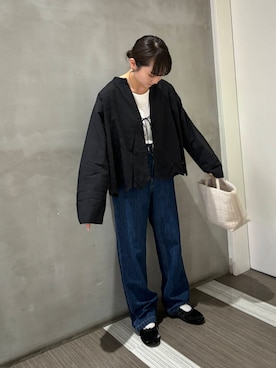 「アイテム（バレエシューズ）」を使った、YOKO  HONDAさん（レディース・152cm）の夏コーディネート