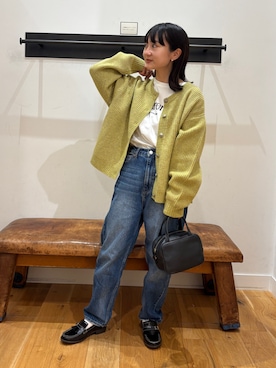 「HARUTA（ハルタ）の『別注』HARUTA×DOORS　キルトローファー（ローファー）」を使った、YOKO  HONDAさん（レディース・152cm）の秋コーディネート