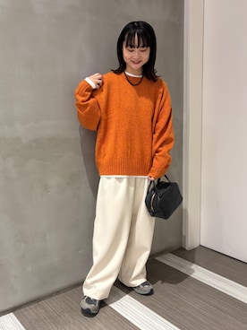 「アイテム（ボストンバッグ）」を使った、YOKO  HONDAさん（レディース・152cm・20代）の秋コーディネート