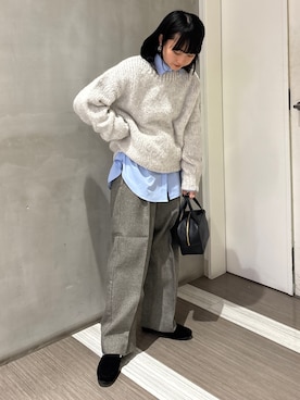 「アイテム（ローファー）」を使った、YOKO  HONDAさん（レディース・152cm・20代）の冬コーディネート