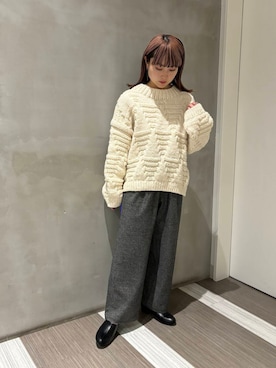 「FORK&SPOON」｜「アイテム（その他シューズ）」を使った、YOKO  HONDAさん（レディース・152cm）の秋コーディネート