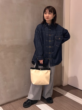 「Lee（リー）のアイテム（トップス）」を使った、YOKO  HONDAさん（レディース・152cm）の春コーディネート