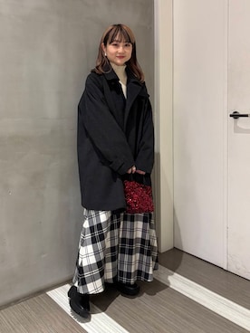 「doors」｜「アイテム（ピーコート）」を使った、YOKO  HONDAさん（レディース・152cm）の冬コーディネート