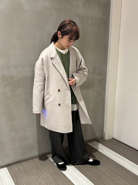 「URBAN RESEARCH DOORS（アーバンリサーチドアーズ）のウールリバーテーラードコート（その他アウター）」を使った、YOKO  HONDAさん（レディース・152cm）の秋コーディネート