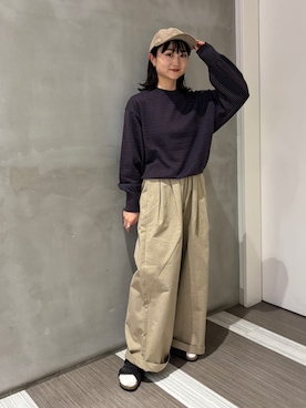 「アイテム（キャップ）」を使った、YOKO  HONDAさん（レディース・152cm・20代）の秋コーディネート