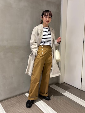 「ウェーブ×イエベ秋」｜「アイテム（その他アウター）」を使った、YOKO  HONDAさん（レディース・152cm）の冬コーディネート