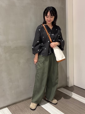 「アイテム（サンダル）」を使った、YOKO  HONDAさん（レディース・152cm・20代）の夏コーディネート