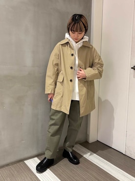 「doors」｜「アイテム（ステンカラーコート）」を使った、YOKO  HONDAさん（レディース・152cm）の冬コーディネート