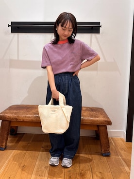 「L.L.Bean（エルエルビーン）のアイテム（トップス）」を使った、YOKO  HONDAさん（レディース・152cm）の春コーディネート