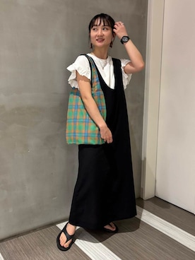 「夏ワンピース」｜YOKO  HONDAさん（レディース・152cm）の夏コーディネート