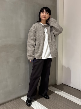 「HARUTA（ハルタ）の『別注』HARUTA×DOORS　キルトローファー（ローファー）」を使った、YOKO  HONDAさん（レディース・152cm）の秋コーディネート