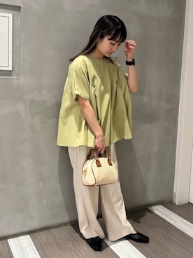 「ウェーブ×イエベ秋」｜YOKO  HONDAさん（レディース・152cm）の夏コーディネート