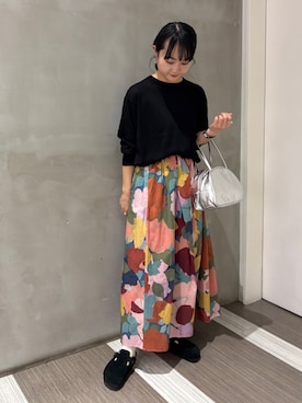 「アイテム（スカート）」を使った、YOKO  HONDAさん（レディース・152cm・30代）の秋コーディネート