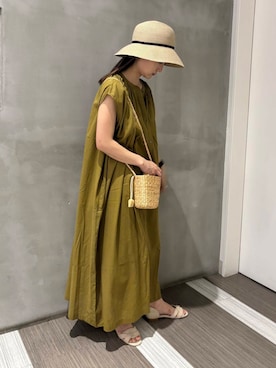 「夏ワンピース」｜YOKO  HONDAさん（レディース・152cm）の夏コーディネート