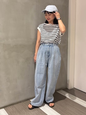 「GYMPHLEX（ジムフレックス）のアイテム」を使った、YOKO  HONDAさん（レディース・152cm）の夏コーディネート