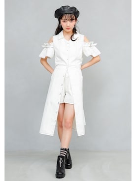 「PINKHUNT（ピンクハント）のアイテム（ワンピース）」を使った、PINKHUNTさん（キッズ・156cm）の春コーディネート