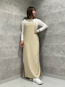 「ジャーマントレーナー」｜「アイテム（ワンピース/ドレス）」を使った、Tsugumiさん（レディース・156cm）の春コーディネート