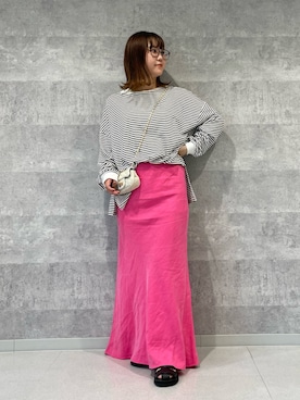 「シースルー」｜「アイテム（その他シューズ）」を使った、Tsugumiさん（レディース・156cm）の春コーディネート