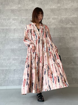 「春ワンピ」｜「アイテム（その他シューズ）」を使った、Tsugumiさん（レディース・156cm）の春コーディネート
