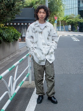 「ARMY TWILL（アーミーツイル）のアイテム（シャツ/ブラウス）」を使った、SHIMADAさん（メンズ・178cm）の夏コーディネート