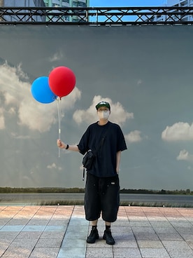「STUSSY（ステューシー）のアイテム」を使った、nickyさん（メンズ・172cm）の夏コーディネート