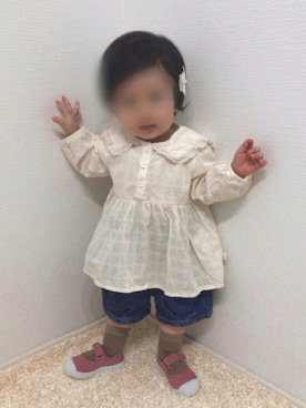 「アイテム（ヘアピン、イエロー系）」を使った、kanchaaさん（キッズ・70cm）の秋コーディネート