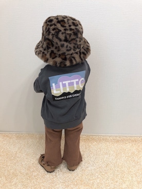 「アイテム（モカシン/デッキシューズ）」を使った、kanchaaさん（キッズ・80cm）の秋コーディネート