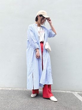 「SENSE OF PLACE by URBAN RESEARCH（センスオブプレイスバイアーバンリサーチ）のアイテム（シャツワンピース）」を使った、omameさん（レディース・158cm）の春コーディネート