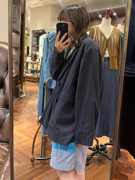 「155㎝コーデ」｜「アイテム（ジャケット/アウター）」を使った、irie yumeさん（レディース・155cm）の夏コーディネート
