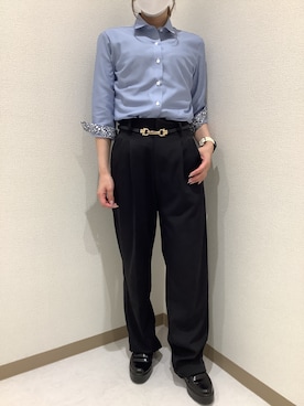 「アイテム（ビジネスシャツ）」を使った、BRICK HOUSE by Tokyo Shirts 伊丹イオンモール店さん（レディース・153cm）の夏コーディネート