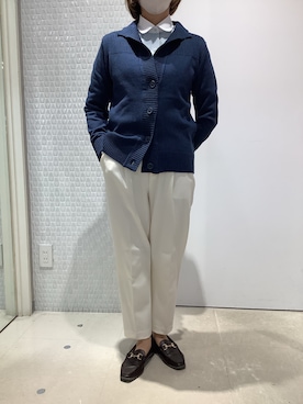 「アイテム（ビジネスシャツ）」を使った、BRICK HOUSE by Tokyo Shirts 伊丹イオンモール店さん（レディース・153cm）の秋コーディネート