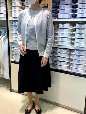 「春カラー」｜「アイテム（アンサンブル）」を使った、BRICK HOUSE by Tokyo Shirts 伊丹イオンモール店さん（レディース・155cm）の春コーディネート