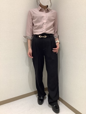 「アイテム（ビジネスシャツ）」を使った、BRICK HOUSE by Tokyo Shirts 伊丹イオンモール店さん（レディース・153cm）の夏コーディネート