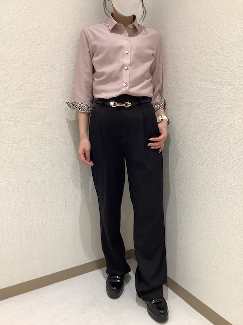 形態安定ノーアイロン ワイド 7分袖ビジネスワイシャツ