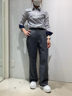 「アイテム（ビジネスシャツ）」を使った、BRICK HOUSE by Tokyo Shirts 伊丹イオンモール店さん（レディース・153cm）の秋コーディネート