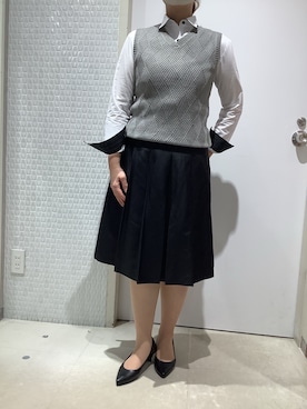 「アイテム（ビジネスシャツ）」を使った、BRICK HOUSE by Tokyo Shirts 伊丹イオンモール店さん（レディース・153cm）の秋コーディネート